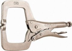 Irwin - 11" OAL C-Clamp Locking Pliers - 2-5/8" Jaw Depth, 3-3/8" Jaw Opening - Americas Industrial Supply