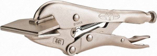 Irwin - 8" OAL Standard Jaw Sheet Metal Clamp Weld Locking Pliers - 3-1/8" Jaw Width, 1-3/4" Jaw Depth, 1-3/4" Jaw Opening - Americas Industrial Supply