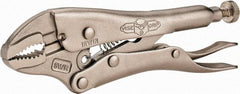 Irwin - 5" OAL Curved Jaw Locking Pliers - 1-1/4" Jaw Opening, Standard Handle - Americas Industrial Supply