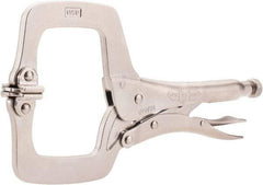 Irwin - 11" OAL C-Clamp Locking Pliers - 2-5/8" Jaw Depth, 3-3/8" Jaw Opening - Americas Industrial Supply