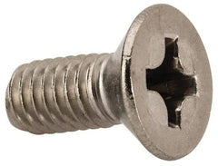 Value Collection - 5/16-18 UNC, 3/4" OAL Phillips Drive Machine Screw - Flat Head, Grade 316 Stainless Steel, Uncoated, Without Washer - Americas Industrial Supply