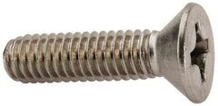 Value Collection - 5/16-18 UNC, 1-1/4" OAL Phillips Drive Machine Screw - Flat Head, Grade 316 Stainless Steel, Uncoated, Without Washer - Americas Industrial Supply