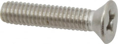 Value Collection - 5/16-18 UNC, 1-1/2" OAL Phillips Drive Machine Screw - Flat Head, Grade 316 Stainless Steel, Uncoated, Without Washer - Americas Industrial Supply