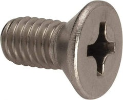 Value Collection - 3/8-16 UNC, 3/4" OAL Phillips Drive Machine Screw - Flat Head, Grade 316 Stainless Steel, Uncoated, Without Washer - Americas Industrial Supply
