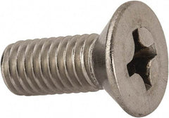 Value Collection - 3/8-16 UNC, 1" OAL Phillips Drive Machine Screw - Flat Head, Grade 316 Stainless Steel, Uncoated, Without Washer - Americas Industrial Supply