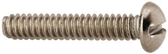 Value Collection - #6-32 UNC, 3/4" Length Under Head Slotted Drive Machine Screw - Round Head, Grade 316 Stainless Steel, Uncoated, Without Washer - Americas Industrial Supply