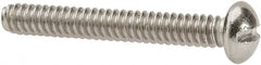 Value Collection - #6-32 UNC, 1" Length Under Head Slotted Drive Machine Screw - Round Head, Grade 316 Stainless Steel, Uncoated, Without Washer - Americas Industrial Supply