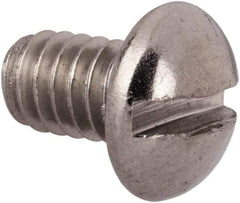 Value Collection - #8-32 UNC, 1/4" Length Under Head Slotted Drive Machine Screw - Round Head, Grade 316 Stainless Steel, Uncoated, Without Washer - Americas Industrial Supply