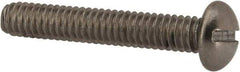Value Collection - #8-32 UNC, 1" Length Under Head Slotted Drive Machine Screw - Round Head, Grade 316 Stainless Steel, Uncoated, Without Washer - Americas Industrial Supply