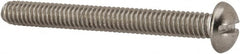 Value Collection - #8-32 UNC, 1-1/2" Length Under Head Slotted Drive Machine Screw - Round Head, Grade 316 Stainless Steel, Uncoated, Without Washer - Americas Industrial Supply