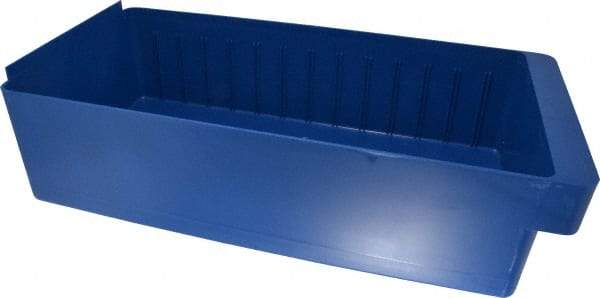 Quantum Storage - 28 Lb. Load Capacity, 17-5/8" Deep, Blue High-Impact Polystyrene Drawer Bin - 4-5/8" High x 8-3/8" Wide x 17-5/8" Long - Americas Industrial Supply