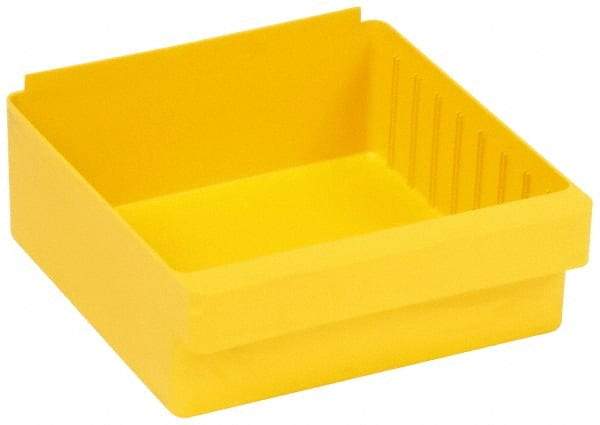 Quantum Storage - 28 Lb. Load Capacity, 11-5/8" Deep, Yellow High-Impact Polystyrene Drawer Bin - 4-5/8" High x 11-1/8" Wide x 11-5/8" Long - Americas Industrial Supply
