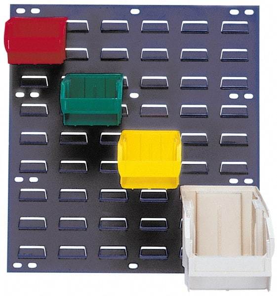 Quantum Storage - 160 Lb Capacity, 18" Wide x 19" High, Steel Pick Rack - 16 Blue Polyethylene/Polypropylene Bins, 4-1/8" Bin Width x 3" Bin Height x 5-1/2" Bin Depth - Americas Industrial Supply
