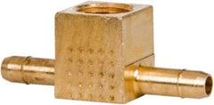 Eaton - 1/8 Thread, Metal Barbed Tube Fitting - 1/4" Tube OD, 1/8" Tube Reduced OD - Americas Industrial Supply