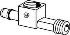 Eaton - 1/8 Thread, Metal Barbed Tube Fitting - 1/4" Tube OD, 1/8" Tube Reduced OD - Americas Industrial Supply
