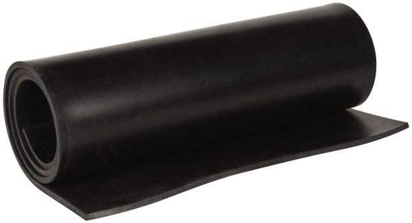 Made in USA - 36" Wide, 3/16" Thick, Buna-N Rubber Foam Sheet - 45 to 55 Durometer, Black, -40 to 212°F, 1,500 psi Tensile Strength, Cut-to-Length - Americas Industrial Supply