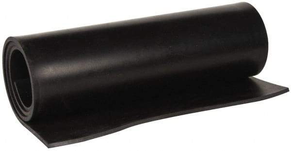 Made in USA - 36" Wide, 1/4" Thick, Buna-N Rubber Foam Sheet - 45 to 55 Durometer, Black, -40 to 212°F, 1,500 psi Tensile Strength, Cut-to-Length - Americas Industrial Supply