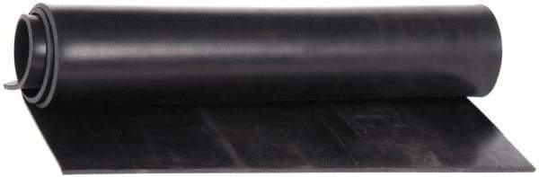 Made in USA - 36" Wide, 1/8" Thick, Buna-N Rubber Foam Sheet - 50 to 60 Durometer, Black, -40 to 212°F, 1,500 psi Tensile Strength, Cut-to-Length - Americas Industrial Supply