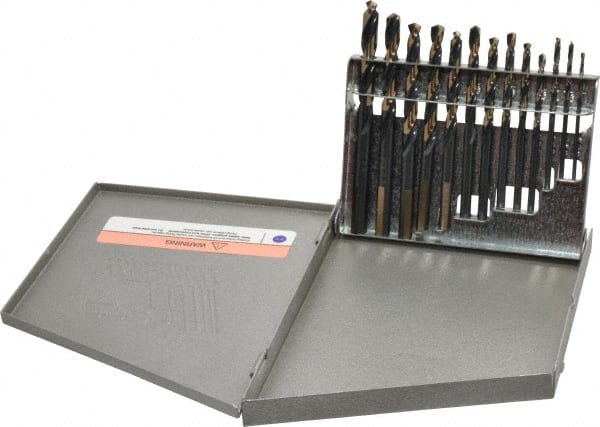 Triumph Twist Drill - 1/16 to 1/4", 135° Point, High Speed Steel Maintenance Length Drill Bit Set - Americas Industrial Supply