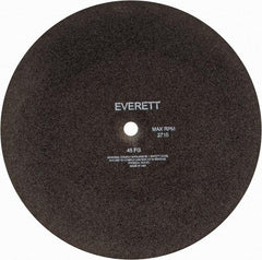 Everett - 20" Aluminum Oxide Cutoff Wheel - 3/16" Thick, 1" Arbor, Use with Gas Powered Saws - Americas Industrial Supply