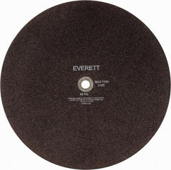 Everett - 22" Aluminum Oxide Cutoff Wheel - 3/16" Thick, 1" Arbor, Use with Gas Powered Saws - Americas Industrial Supply