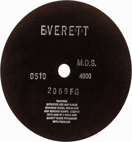 Everett - 12" Aluminum Oxide Cutoff Wheel - 1/8" Thick, 1" Arbor, Use with Gas Powered Saws - Americas Industrial Supply