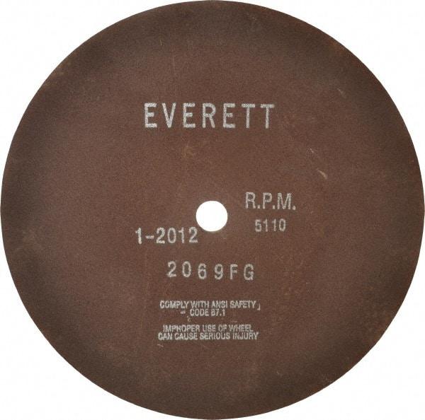 Everett - 14" Aluminum Oxide Cutoff Wheel - 1/8" Thick, 1" Arbor, Use with Gas Powered Saws - Americas Industrial Supply