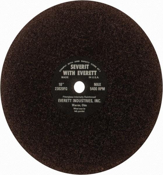Everett - 10" Aluminum Oxide Cutoff Wheel - 3/32" Thick, 5/8" Arbor, Use with Gas Powered Saws - Americas Industrial Supply