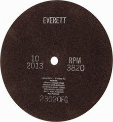 Everett - 16" Aluminum Oxide Cutoff Wheel - 5/32" Thick, 1" Arbor, Use with Gas Powered Saws - Americas Industrial Supply