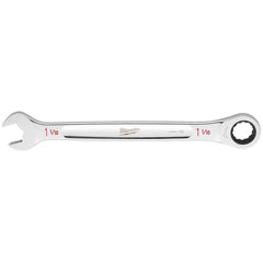 Combination Wrench: 1.0625'' Head Size 14.43'' OAL, Steel, Chrome-Plated