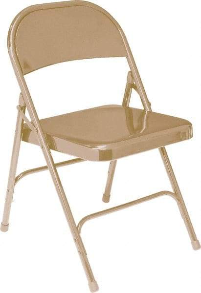 NPS - 18-1/4" Wide x 18-1/2" Deep x 29-1/4" High, Steel Standard Folding Chair - Beige - Americas Industrial Supply