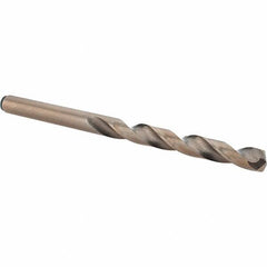 Chicago-Latrobe - 6.7mm 135° Cobalt Jobber Drill - Gold Finish Finish, Right Hand Cut, Spiral Flute, Straight Shank, 101mm OAL, Split Point - Americas Industrial Supply