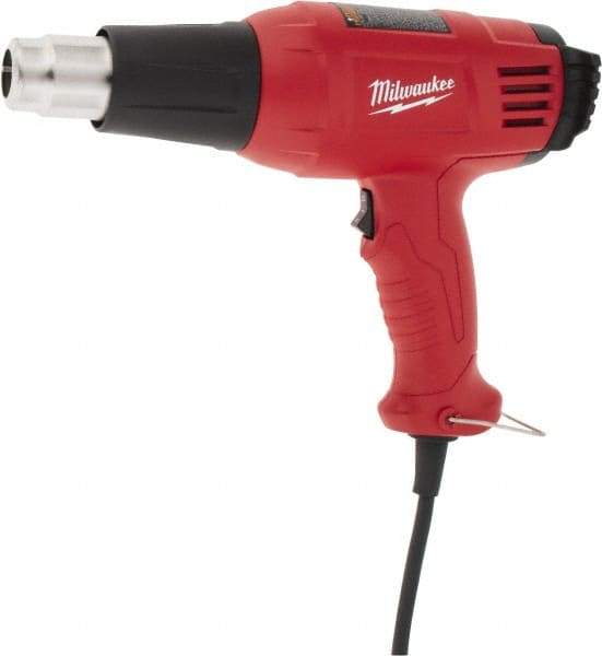 Milwaukee Tool - 570 to 1,000°F Heat Setting, 14.8 CFM Air Flow, Heat Gun - 120 Volts, 11.6 Amps, 1,400 Watts, 10.13' Cord Length - Americas Industrial Supply