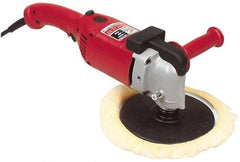 Milwaukee Tool - 7 to 9" Pad Diam, 1,750 RPM, Handheld Electric Polisher - 5/8-11" Spindle Thread, 11 Amps, 120 Volts - Americas Industrial Supply