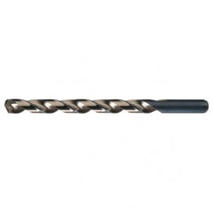 #40 RHS / RHC HSS-CO 8% (M42) 135 Degree Split Point Cobalt Heavy Duty Taper Length Drill - Straw / Gold Oxide - Americas Industrial Supply