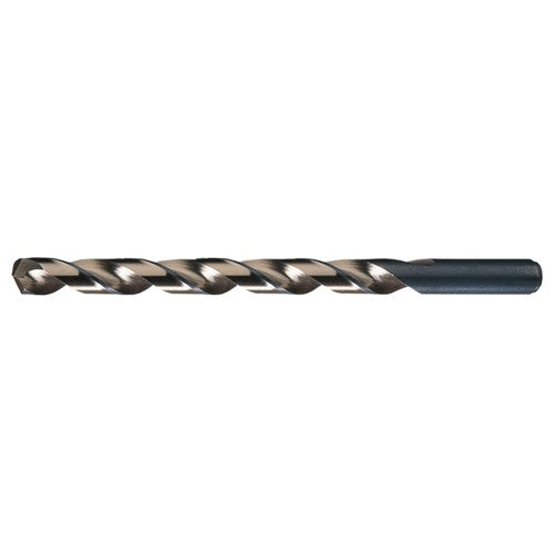 1.20mm RHS / RHC HSS-CO 8% (M42) 135 Degree Split Point Cobalt Heavy Duty Taper Length Drill - Straw / Gold Oxide - Exact Industrial Supply