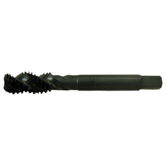 ‎1/4-28 UNF 3 Flute H3 HSS CNC Heavy Duty Bottoming Chamfer Spiral Flute Tap- Steam Oxide - Exact Industrial Supply