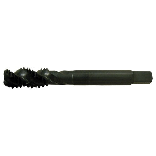 ‎1/4-20 UNC 3 Flute H3 HSS CNC Heavy Duty Bottoming Chamfer Spiral Flute Tap- Steam Oxide - Exact Industrial Supply