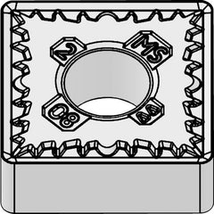 SNMG 433 Double-sided|G WS10PT, 3/64″ Corner Radius, 3/16″ Thick, 1/2″ Inscribed Circle, AlTiSiN, Square, Turning Indexable Insert - Americas Industrial Supply