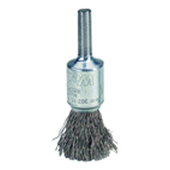 4″ Diameter - Crimped Steel Wire Stem Mounted Brush - Americas Industrial Supply