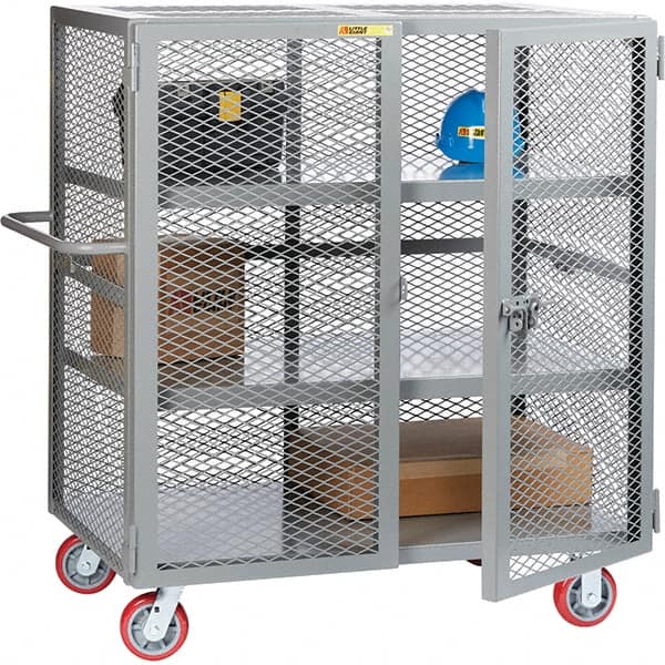 Little Giant - Lockers Type: Heavy Duty Mesh Security Cabinet Number of Tiers: 3 - Americas Industrial Supply