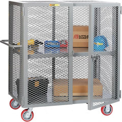 Little Giant - Lockers Type: Heavy Duty Mesh Security Cabinet Number of Tiers: 2 - Americas Industrial Supply