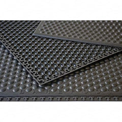 Barefoot - 3' Long x 4' Wide, Dry Environment, Anti-Fatigue Matting - Black, EPDM Rubber with EPDM Rubber Base - Americas Industrial Supply
