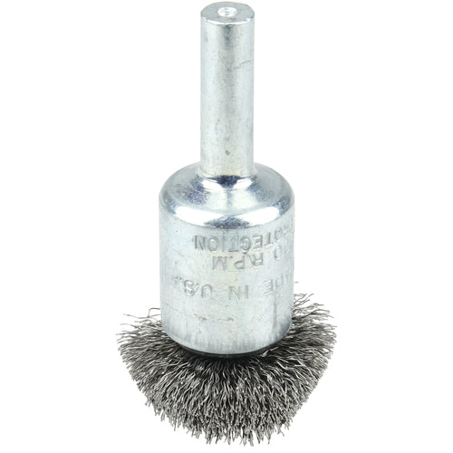 1″ Circular Flared Crimped Wire End Brush, .006″ Steel Fill - Americas Industrial Supply