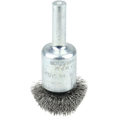 1″ Circular Flared Crimped Wire End Brush, .006″ Steel Fill - Americas Industrial Supply