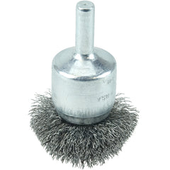 1-1/2″ Circular Flared Crimped Wire End Brush, .006″ Steel Fill - Americas Industrial Supply