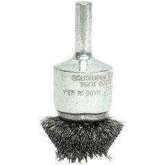‎1-1/2″ Circular Flared Crimped Wire End Brush, .008″ Stainless Steel Fill - Americas Industrial Supply