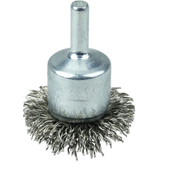 1-1/2″ Circular Flared Crimped Wire End Brush, .020″ Stainless Steel Fill - Americas Industrial Supply