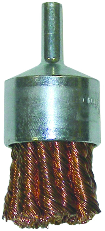 1-1/8" Knot Wire End Brush - .020; Bronze - Non-Sparking Wire Wheel - Americas Industrial Supply