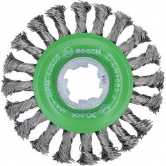 Bosch - 4-1/2" OD, 5/8" Arbor Hole, Knotted Stainless Steel Wheel Brush - Americas Industrial Supply